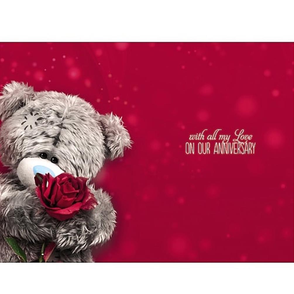 3D Holographic Darling Husband Me to You Bear Anniversary Card Extra Image 1